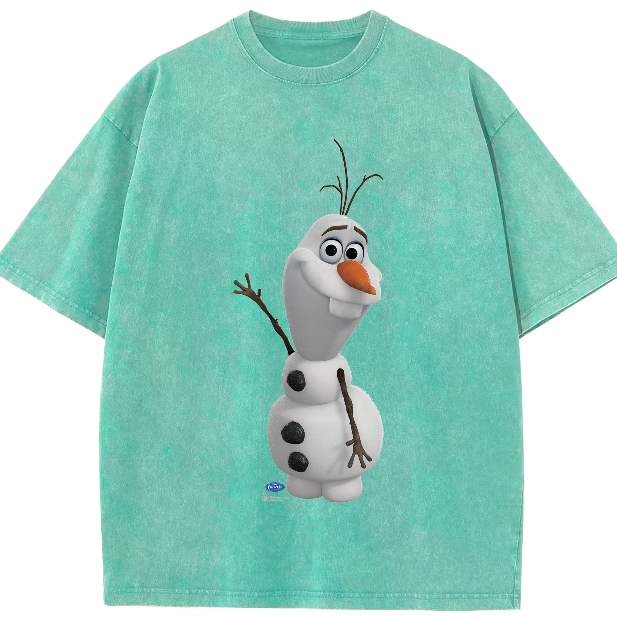 （画像用） アナと雪の女王 アンナ エルサ Frozen Anna Elsa 綿100% ヴィンテージ風 半袖Tシャツ（フロントプリント）